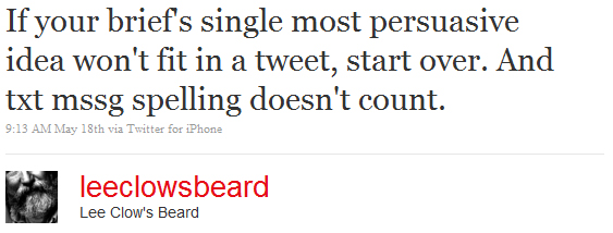 Lee Clow's Beard - Brief Idea